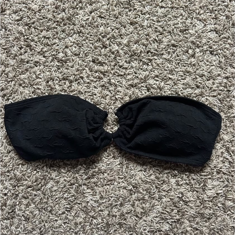 SHEIN Black Bandeau Bikini Top
